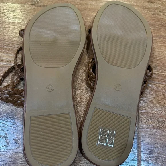 Brown Braided Women's Sandals - Picture 2 of 3